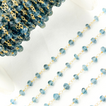 Load image into Gallery viewer, London Blue Topaz Gold Plated 925 Sterling Silver Wire Chain. BT1
