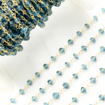 Load image into Gallery viewer, London Blue Topaz Gold Plated 925 Sterling Silver Wire Chain. BT1