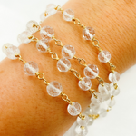 Load image into Gallery viewer, Crystal Round Gold Plated Wire Chains