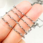Load image into Gallery viewer, Coated Labradorite Oxidized Wire Chain. CLB28