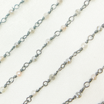 Load image into Gallery viewer, Coated Multi Moonstone Oxidized Wire Chain. MMS16