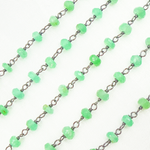 Load image into Gallery viewer, Chrysoprase Oxidized Wire Chain. CHR2