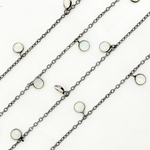 Load image into Gallery viewer, Created White Opal Round Shape Dangle Chain. CWO8
