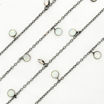 Load image into Gallery viewer, Created White Opal Round Shape Dangle Chain. CWO8