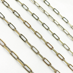 Load image into Gallery viewer, Two Tone Black Rhodium and Gold Plated Paperclip Textured Chain. Z113GB
