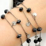 Load image into Gallery viewer, Black Spinel Wire Chain