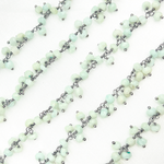 Load image into Gallery viewer, Amazonite Cluster Dangle Oxidized Wire Chain. AMZ24