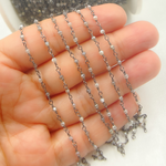 Load image into Gallery viewer, Coated Multi Moonstone Oxidized Wire Chain. MMS16