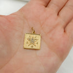 Load image into Gallery viewer, 14K Solid Gold Diamonds Star Charm. GDP43