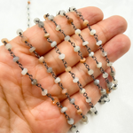 Load image into Gallery viewer, Multi Moonstone Wire Wrap Chain. MMS13