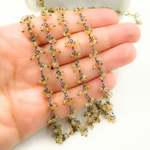 Load image into Gallery viewer, Citrine Cluster Dangle Oxidized Wire Chain. CTR5