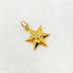 Load image into Gallery viewer, GDP142. 14k Solid Gold Star Diamond Charm
