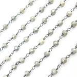 Load image into Gallery viewer, Coated Gray Quartz Wire Chain