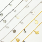 Load image into Gallery viewer, CZ49. CZ Pear Shape & Disc Alternate Dangle Wire Chain