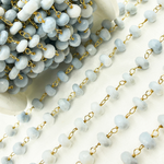 Load image into Gallery viewer, Blue Opal Gold Plated Wire Chain. BLO4