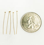 Load image into Gallery viewer, 14K Gold Filled Ball Headpin 26 Gauge 1, 1.5 &amp; 2 inch

