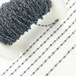 Load image into Gallery viewer, Blue Sapphire Oxidized Wire Chain. MSA19