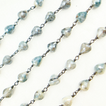 Load image into Gallery viewer, Coated Quartz Tear Drop Shape Oxidized Wire Chain. CQU10