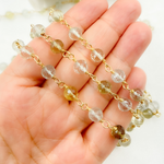Load image into Gallery viewer, Multi Gemstone Gold Plated Wire Chain. MGS17