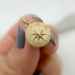 Load image into Gallery viewer, GDP170. 14k Solid Gold Diamond Circle Star Charm