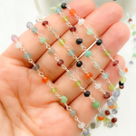 Load image into Gallery viewer, MGS19. Multi Gemstone 925 Sterling Silver Wire Chain