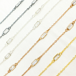 Load image into Gallery viewer, Cubic Zirconia Rectangular Shape Connected Chain.