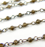 Load image into Gallery viewer, Smoky Quartz Wire Wrap Chain. SMQ4