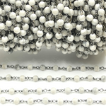 Load image into Gallery viewer, Howlite Gemstone Round Shape Chain. HO2