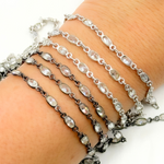 Load image into Gallery viewer, Cubic Zirconia Small Oval Shape Connected Chain.