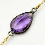Load image into Gallery viewer, Multi Gemstone Organic Shape Connected Wire Chain. MGS7