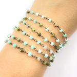 Load image into Gallery viewer, Peruvian Opal Wire Wrap Chain.