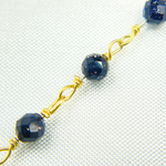 Load image into Gallery viewer, Blue Sunstone Gold Plated Wire Chain. SNS2
