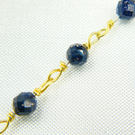 Load image into Gallery viewer, Blue Sunstone Gold Plated Wire Chain. SNS2