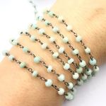 Load image into Gallery viewer, Amazonite Wire Wrap Chain. AMZ9