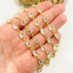 Load image into Gallery viewer, Cubic Zirconia Square Shape Connected Chain. CZ26