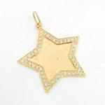 Load image into Gallery viewer, 14K Solid Gold Diamonds Star Charm. GDP69