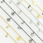 Load image into Gallery viewer, CZ49. CZ Pear Shape & Disc Alternate Dangle Wire Chain