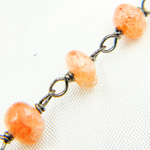 Load image into Gallery viewer, Sunstone Smooth Oxidized 925 Sterling Silver Wire Chain. SNS6