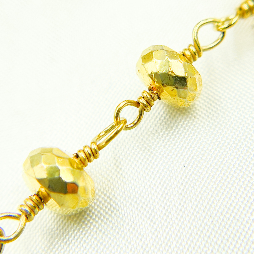Golden Pyrite Gold Plated Wire Chain. GPR6