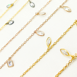 Load image into Gallery viewer, Mix Shape Cubic Zirconia Dangle Chain.