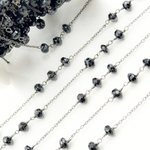 Load image into Gallery viewer, Black Spinel Oxidized Connected Wire Chain. BSP32