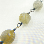 Load image into Gallery viewer, Labradorite Round Oxidized Wire Chain. LAB67