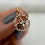 Load image into Gallery viewer, GDP522. 14K Solid Gold Diamond Star Charm