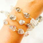 Load image into Gallery viewer, Buy Diamond Quartz Gold Plated Wire Chain