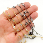 Load image into Gallery viewer, Cubic Zirconia Heart Shape Dangle & Connected Wire Chain. CZ36