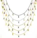 Load image into Gallery viewer, Multi Color Cubic Zirconia Marquise Shape Dangle Chain. CZ40