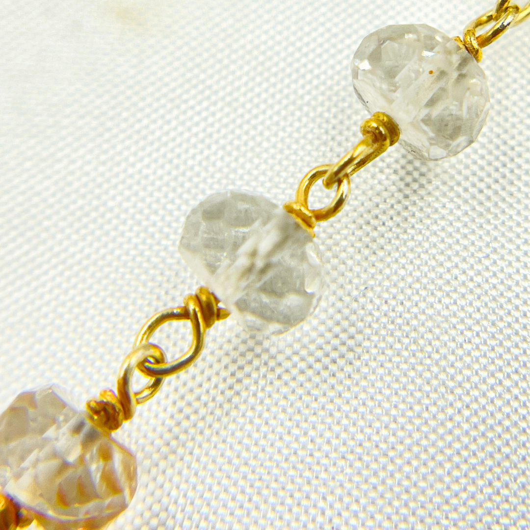 Imperial Topaz Gold Plated Wire Chain. TOP6