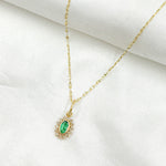Load image into Gallery viewer, GDP644. 14k Solid Gold Diamond and Gemstone Oval Charm