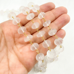 Load image into Gallery viewer, Rose Quartz Gold Plated Wire Chain. RQ5