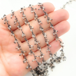 Load image into Gallery viewer, Multi Moonstone Cluster Dangle Oxidized Wire Chain. MMS20